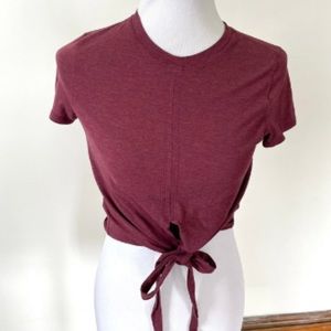 Lululemon Short Sleeve Tie knotted Blouse